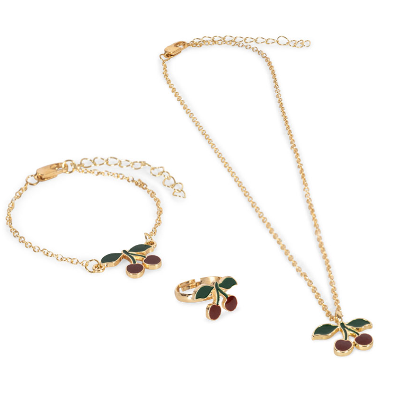 Konges Sløjd Schmuckset 'Bestie' Cherry Gold