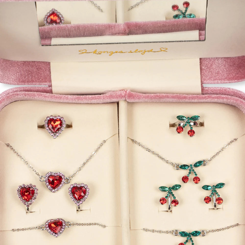 Konges Sløjd Schmuckset mit Schmuckschatulle 'All I Wish For' Pink