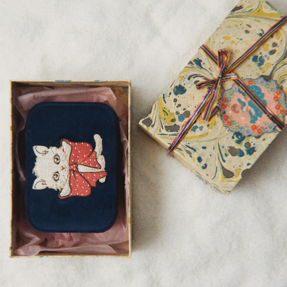 Konges Sløjd Jewellery Set with Jewellery Box 'All I Wish For' Navy Blazer
