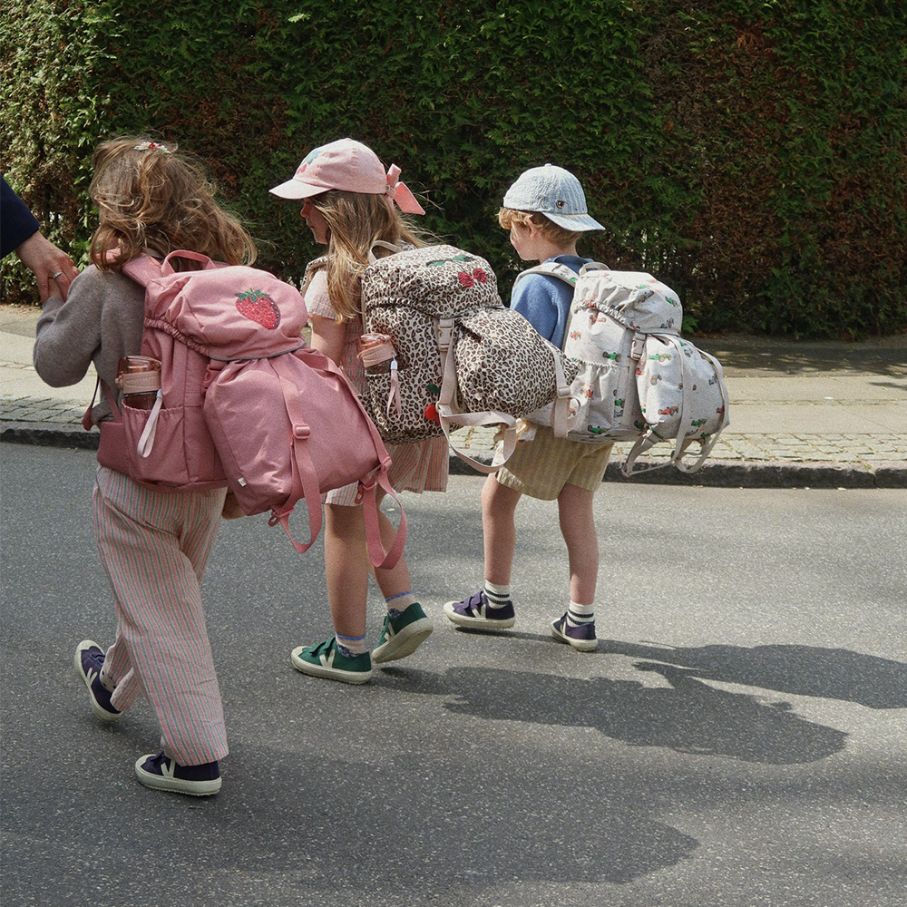 Sac à dos scolaire Konges Sløjd avec sac de sport « Clover » Rosette