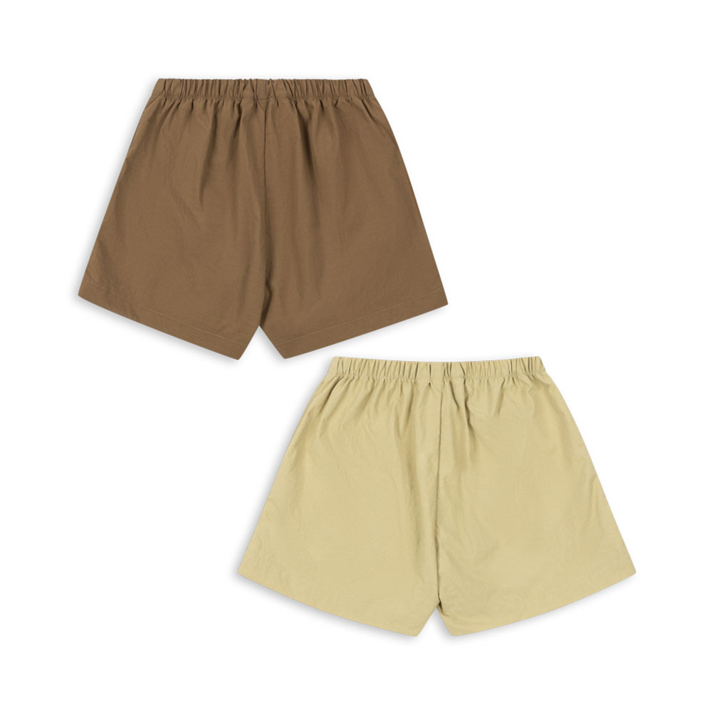 Konges Sløjd Shorts  2er-Set 'Acty' Pale Olive Green/Ermine