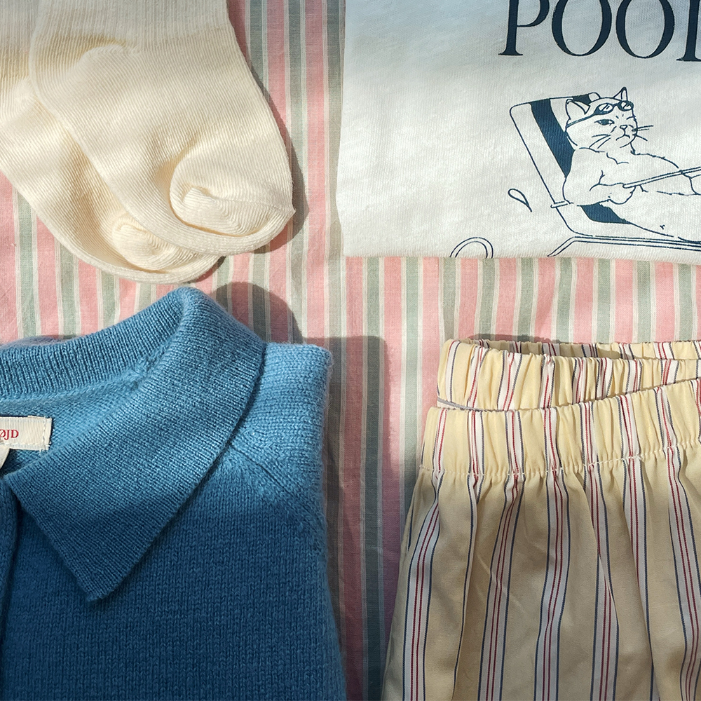 Konges Sløjd Cotton Shorts 3-Pack 'Azur' Soleil/Bleu/Basil Stripe