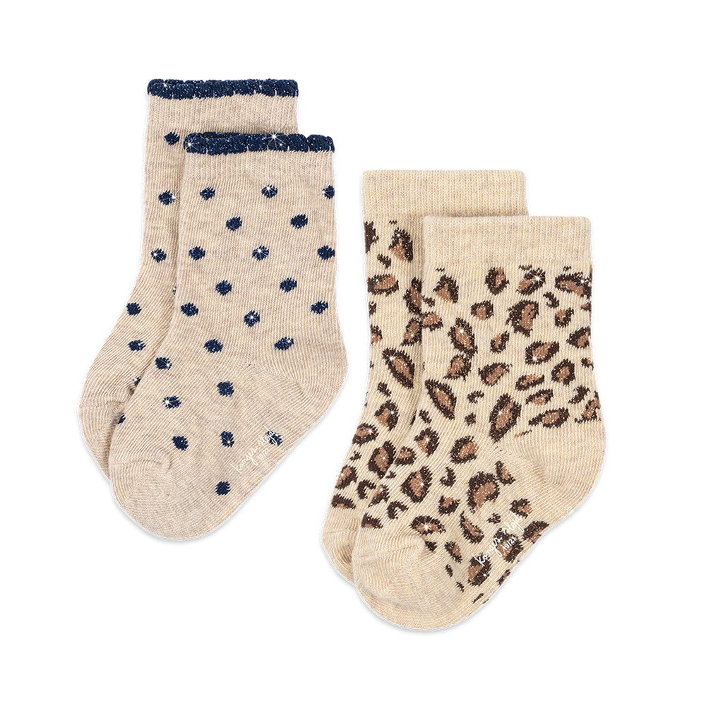 Konges Sløjd Socken 2er Pack 'Jaquard' Leo and Dot Glitter - Online MY SNOWFLAKE