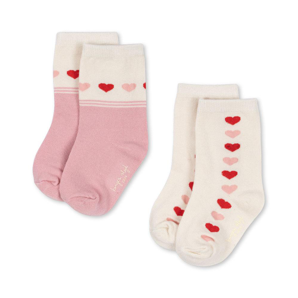 Konges Sløjd Socken 2er Pack 'Jaquard' Heart - Online MY SNOWFLAKE