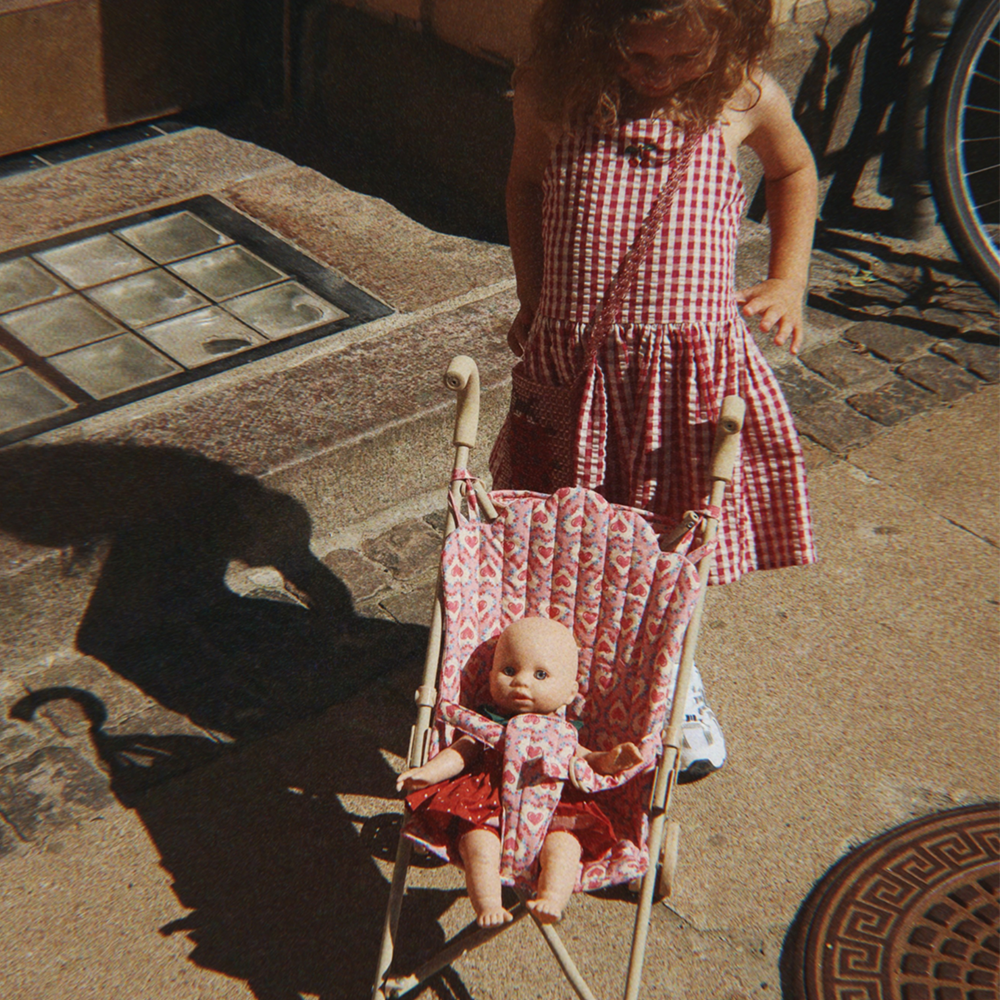 Robe d'été Konges Sløjd 'Isotta' à carreaux framboise