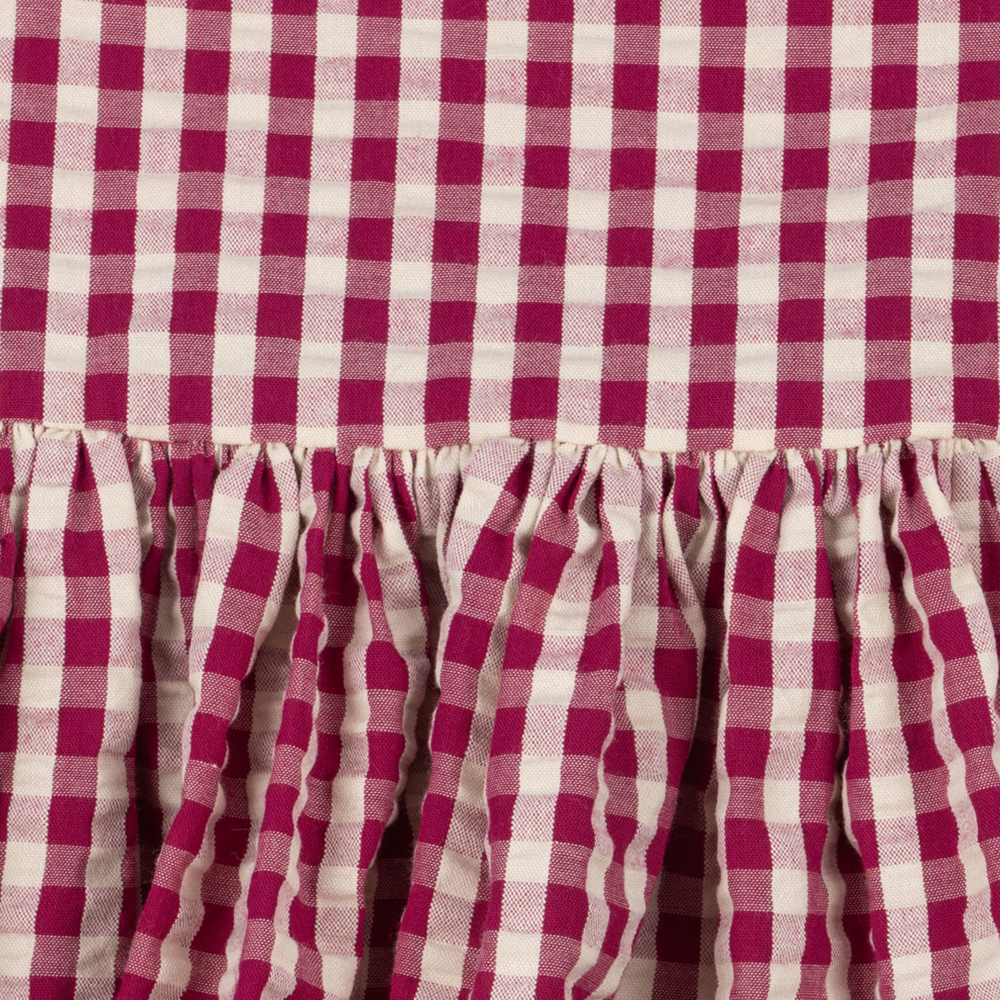 Robe d'été Konges Sløjd 'Isotta' à carreaux framboise
