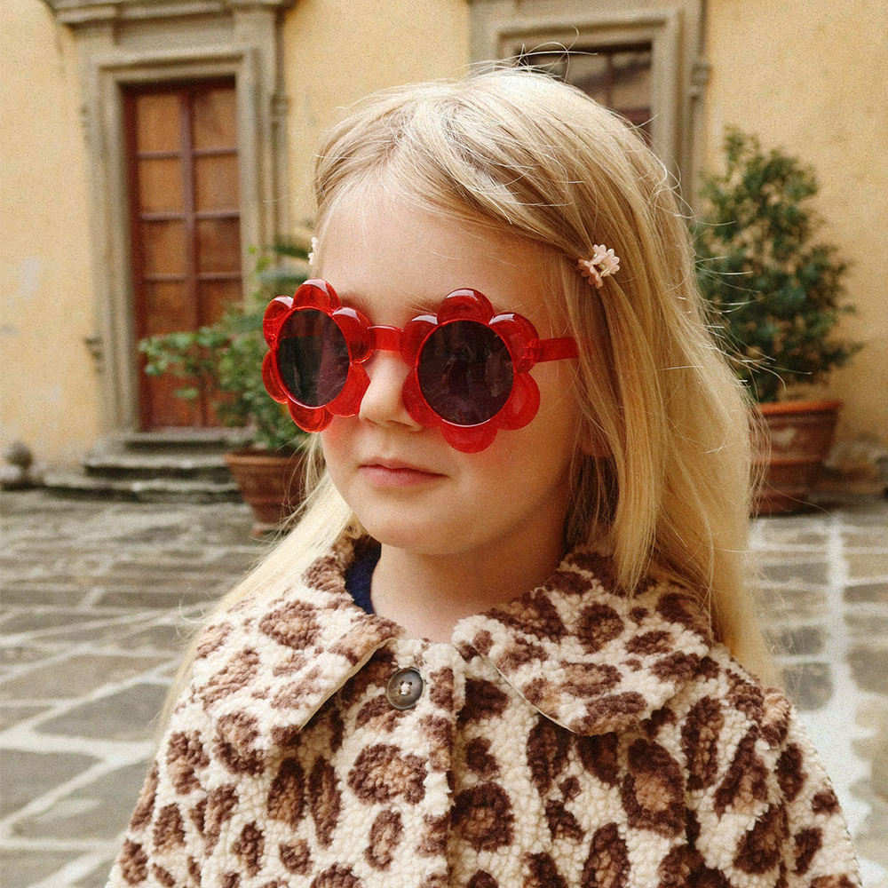 Konges Sløjd  Kinder Sonnenbrille 'Junior Flower ' 5-10 Jahre Red