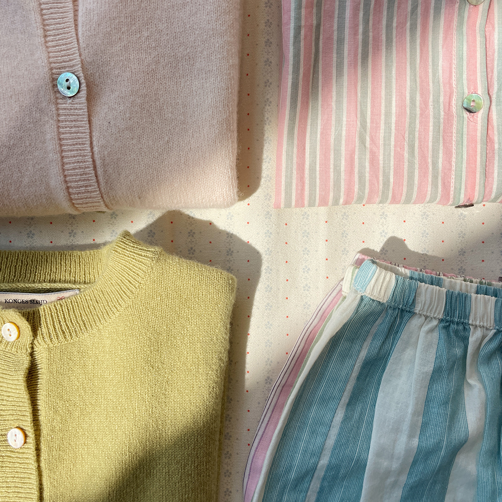 Konges Sløjd Cotton Shorts 3-Pack 'Asli' Basil/Orchid/Bleu Stripe