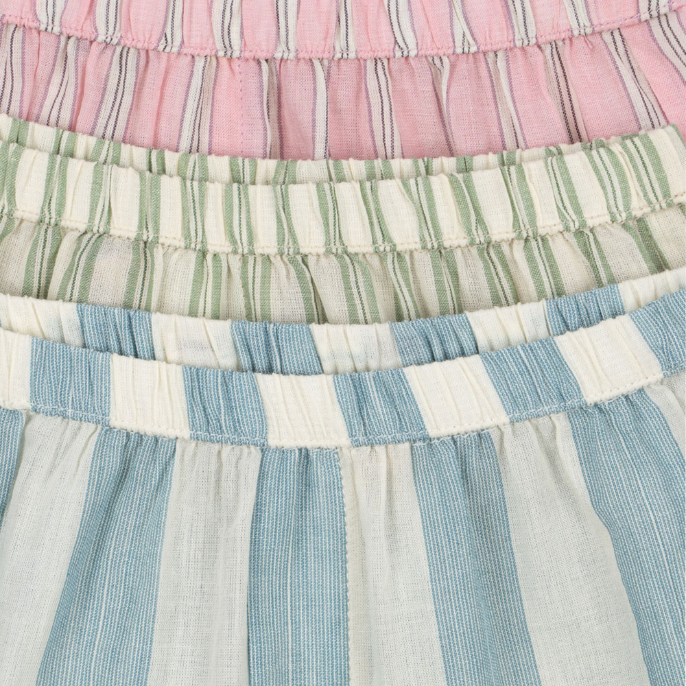 Konges Sløjd Cotton Shorts 3-Pack 'Asli' Basil/Orchid/Bleu Stripe