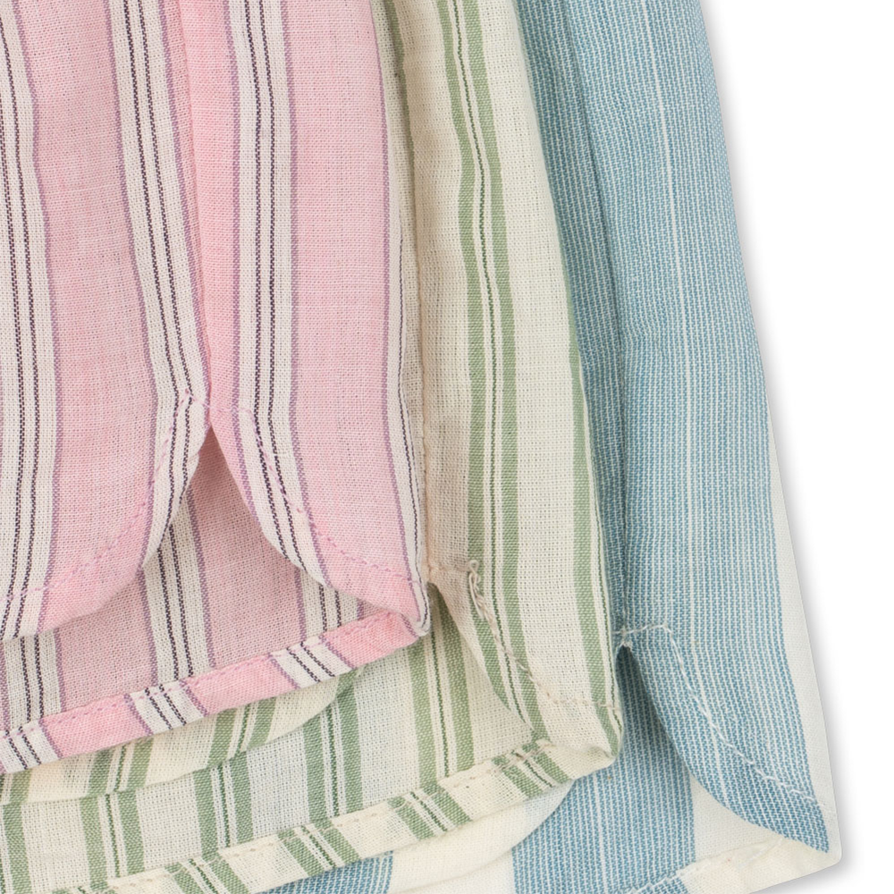 Konges Sløjd Cotton Shorts 3-Pack 'Asli' Basil/Orchid/Bleu Stripe