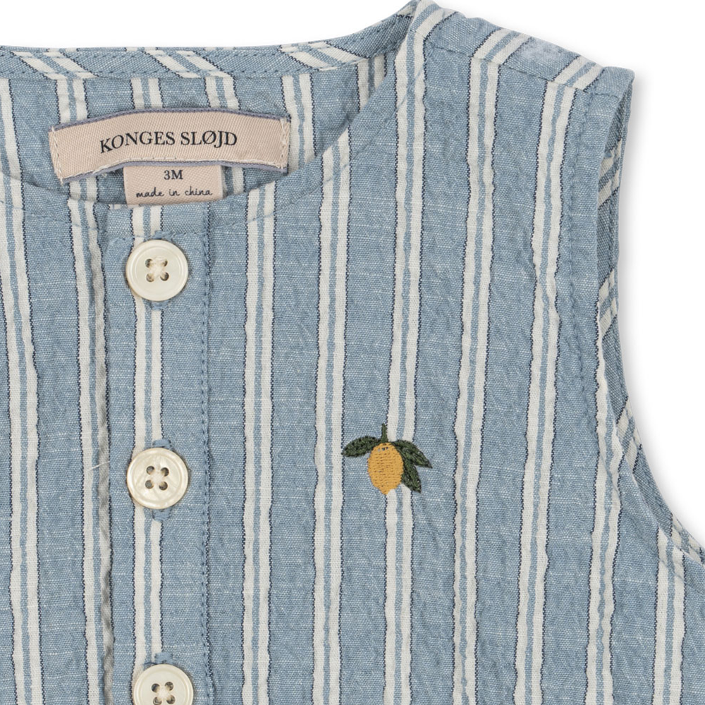 Konges Sløjd Strampler 'Elliot' Trio Bleu Stripe