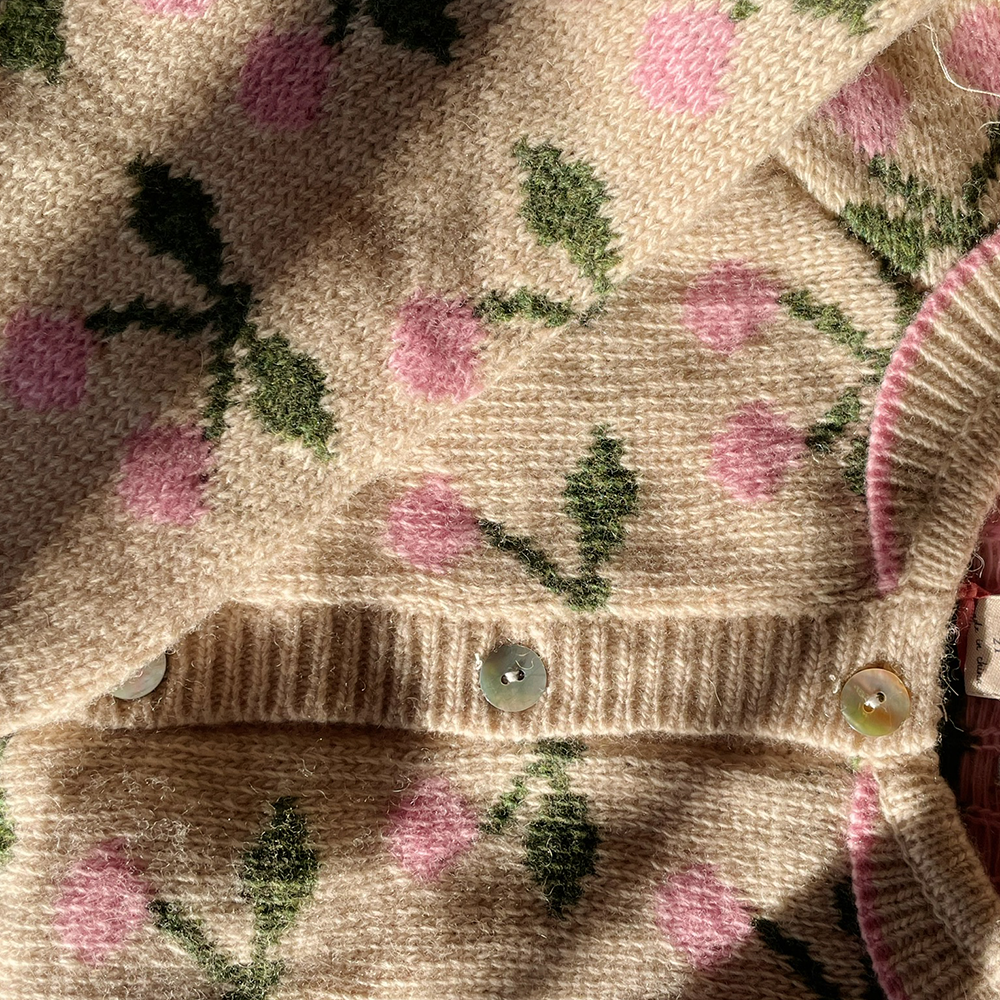 Konges Sløjd Gilet en tricot « Belou » Cerise