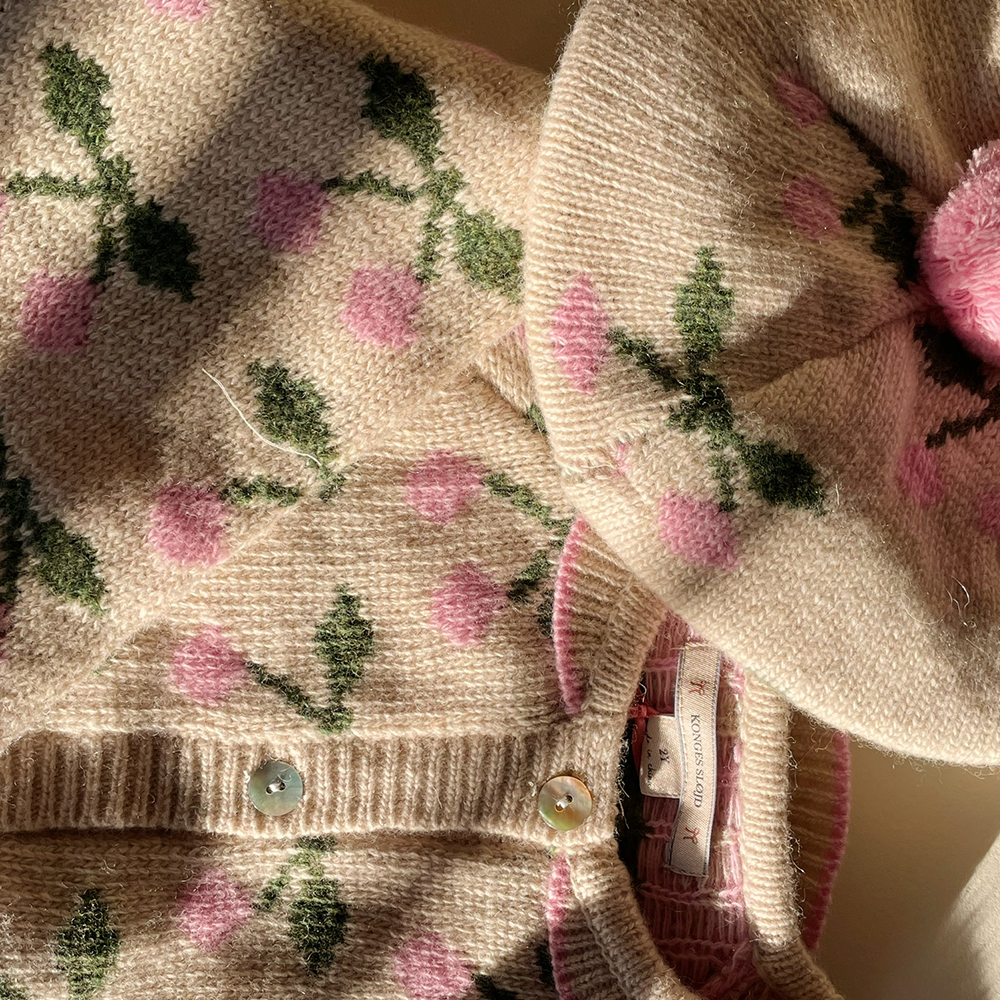 Konges Sløjd Gilet en tricot « Belou » Cerise