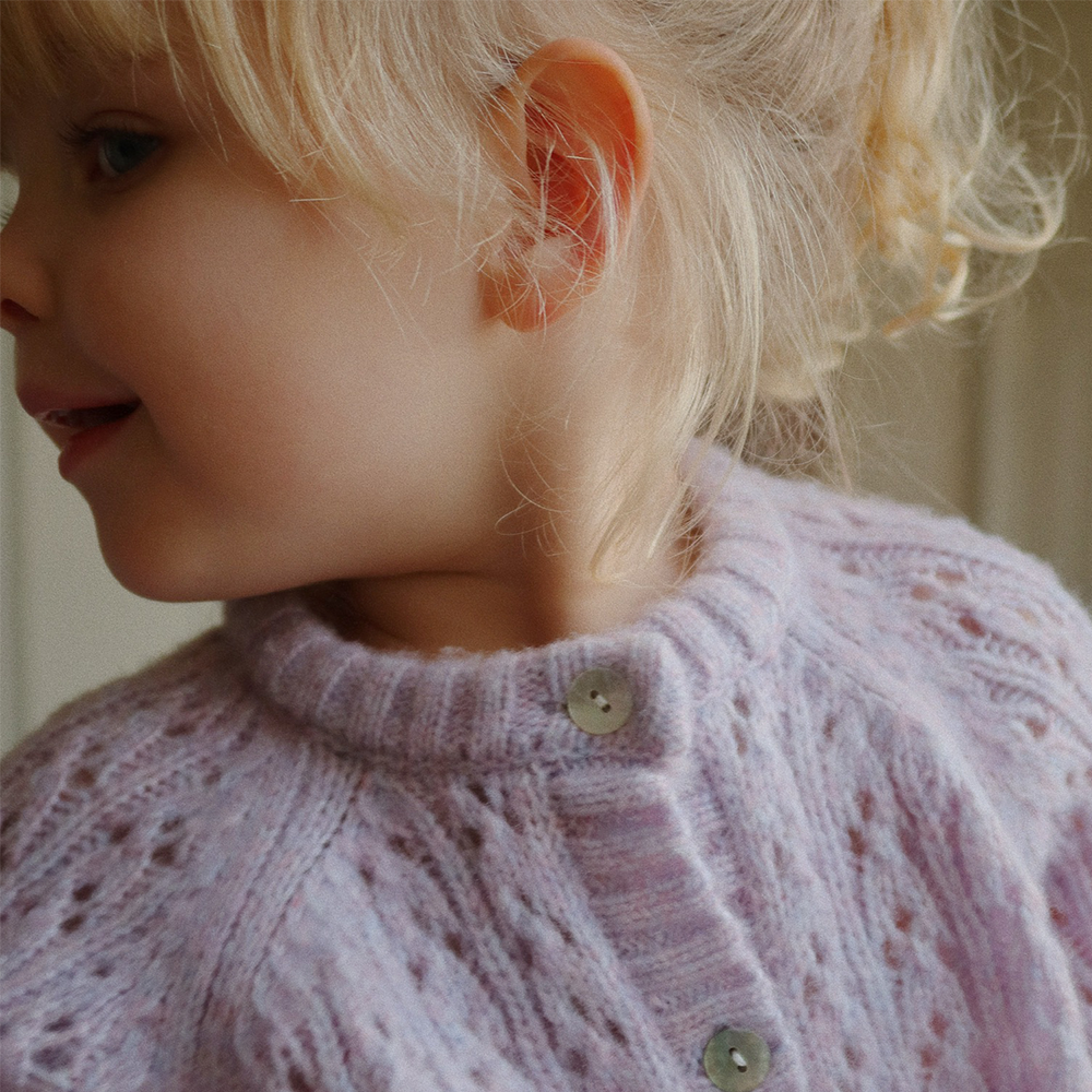 Konges Sløjd Cardigan 'Isa' Lavender Mist - Online MY SNOWFLAKE