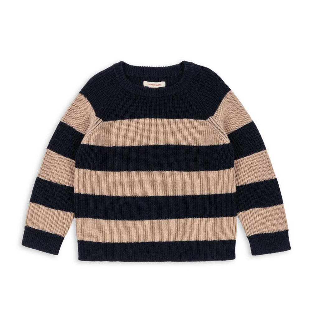 Konges Sløjd Knitted Sweater 'Vitum' Blue Stripe