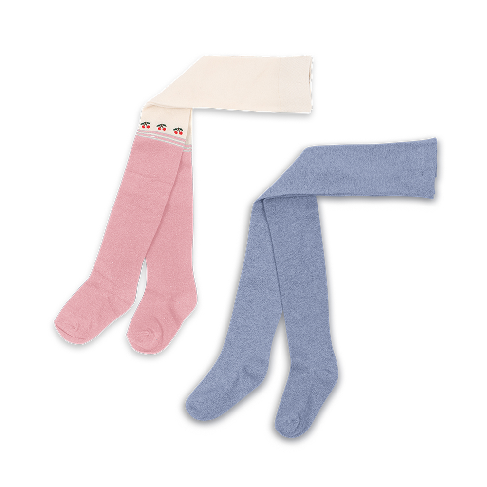 Konges Sløjd Lurex Strumpfhose 2er Pack 'Cherry' Purple/Pink Dolphin - Online MY SNOWFLAKE