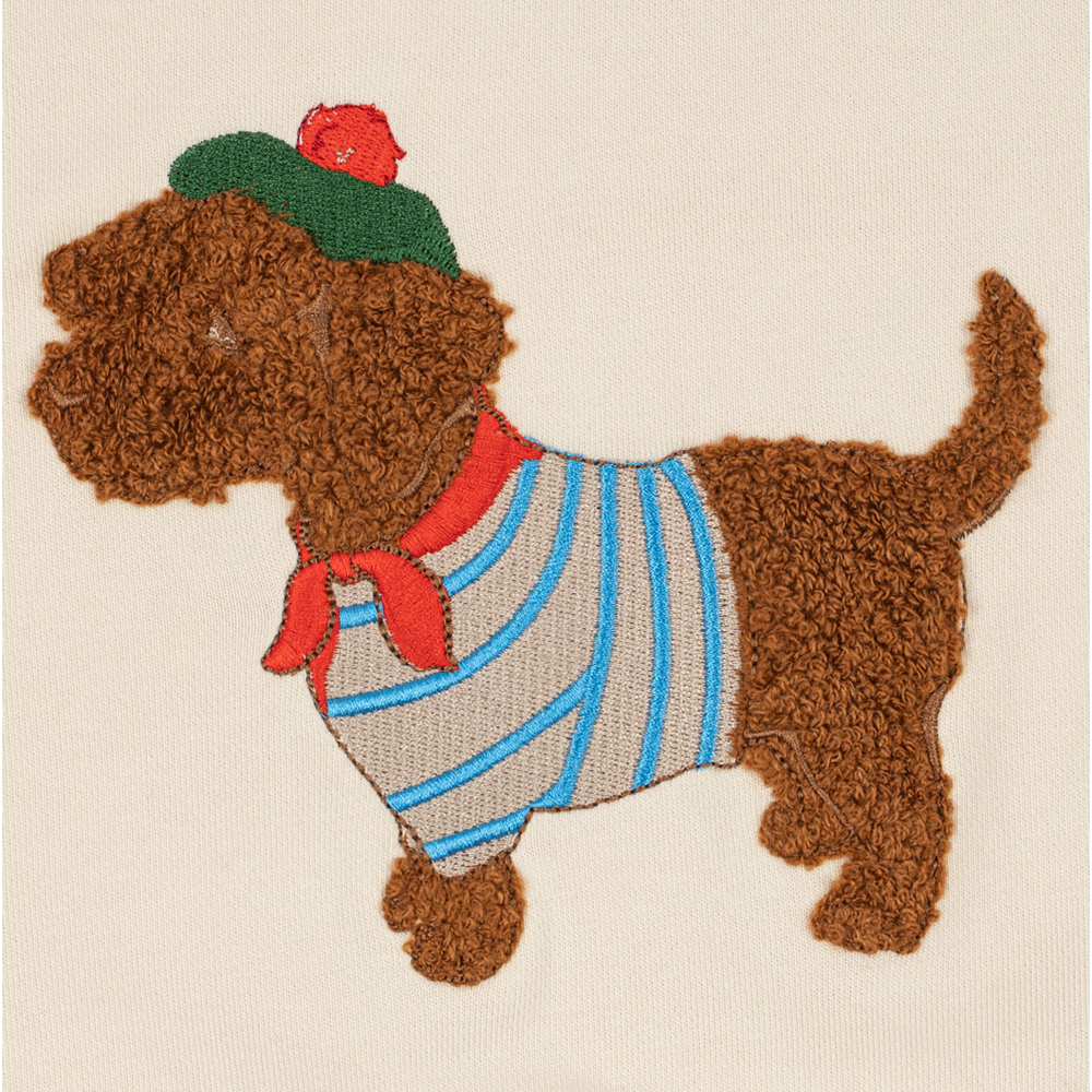 Konges Sløjd Polo Sweatshirt 'Spotty' Brown Rice - Online MY SNOWFLAKE