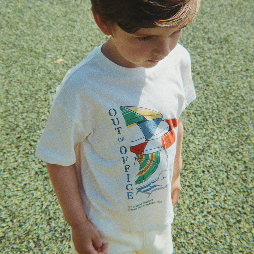 T-shirt Konges Sløjd « Famo » blanc antique