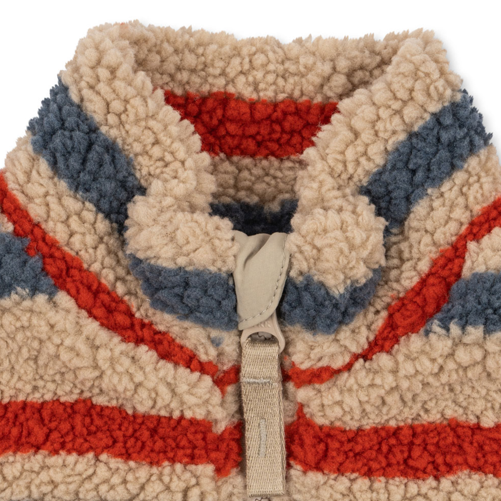 Konges Sløjd Teddy Jacket 'Jody Embroidery' Tangerine Stripe