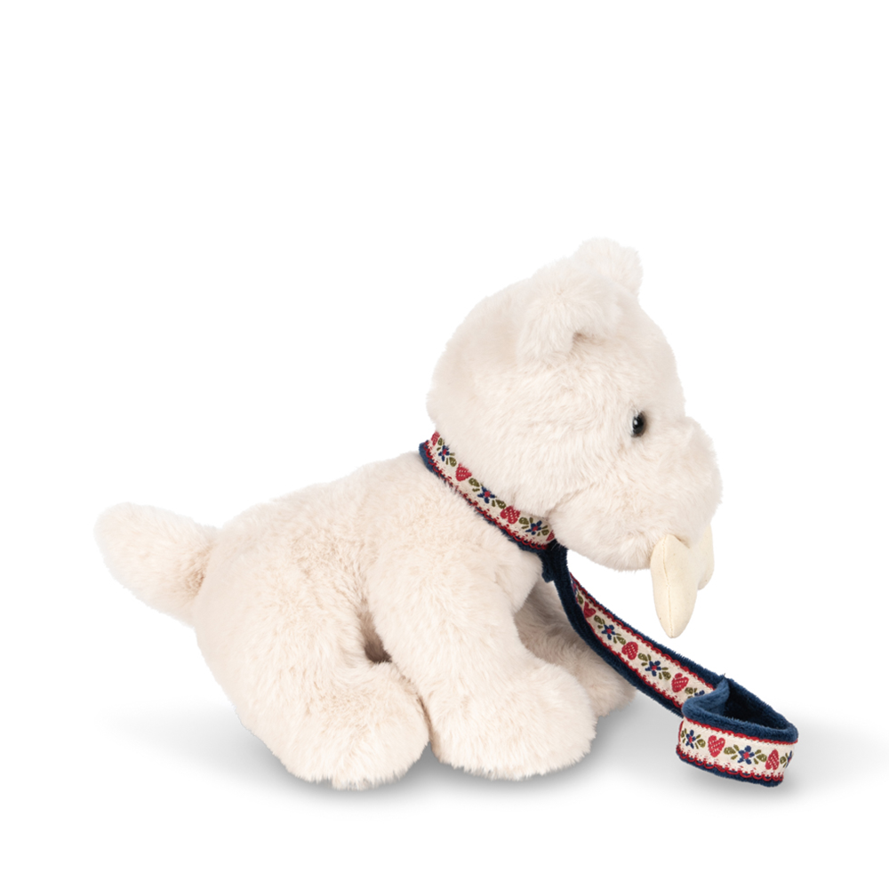 Konges Sløjd Plush Toy Puppy with Bag 'Terry Puppy' Coeur Coloré