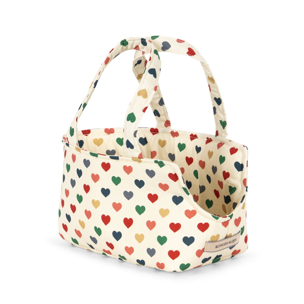 Konges Sløjd Plush Toy Puppy with Bag 'Terry Puppy' Coeur Coloré