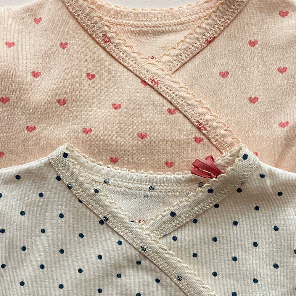 Konges Sløjd Newborn Wickelbody 'Basic' Teddy Coeur - Online MY SNOWFLAKE