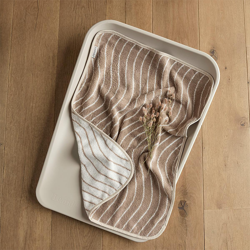 Leander  Matty Topper Bio-Baumwolle 'Woodland' für Wickelkissen  Cappuccino