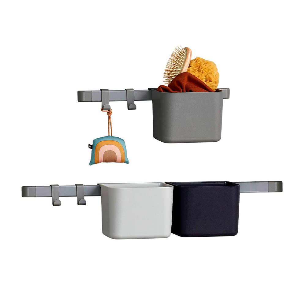 Leander Classic lot de 3 éléments d'organisation 1 rail long et 1 rail court Dusty grey