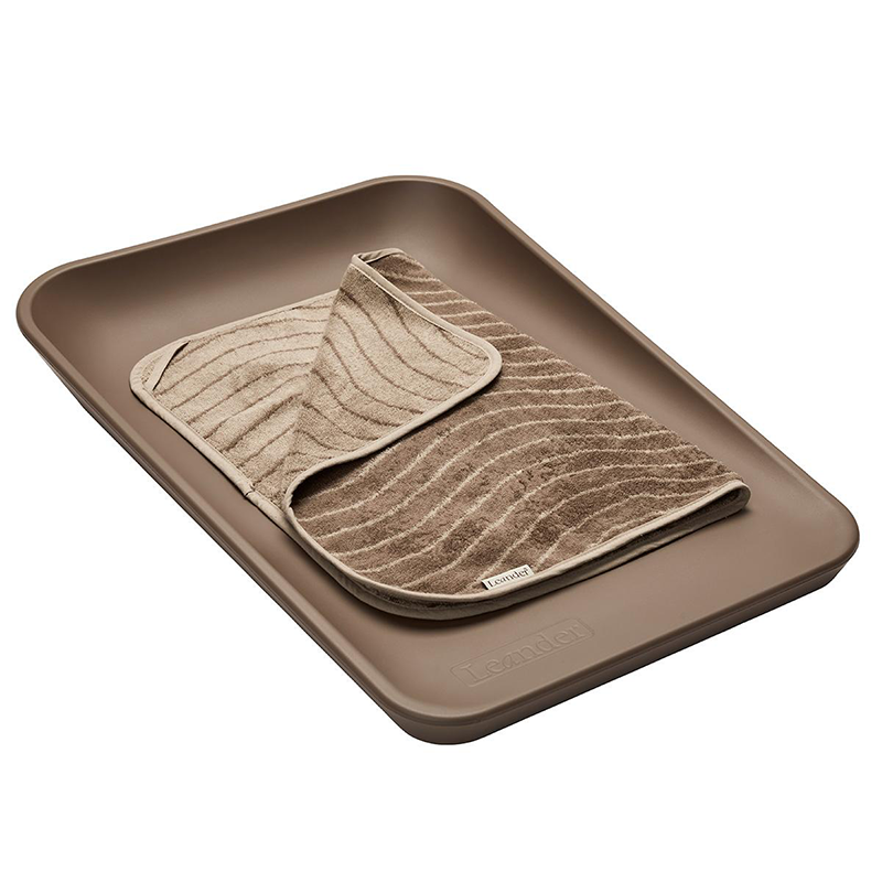 Leander Matty Topper Organic Cotton 'Woodland' for changing mat Mocca