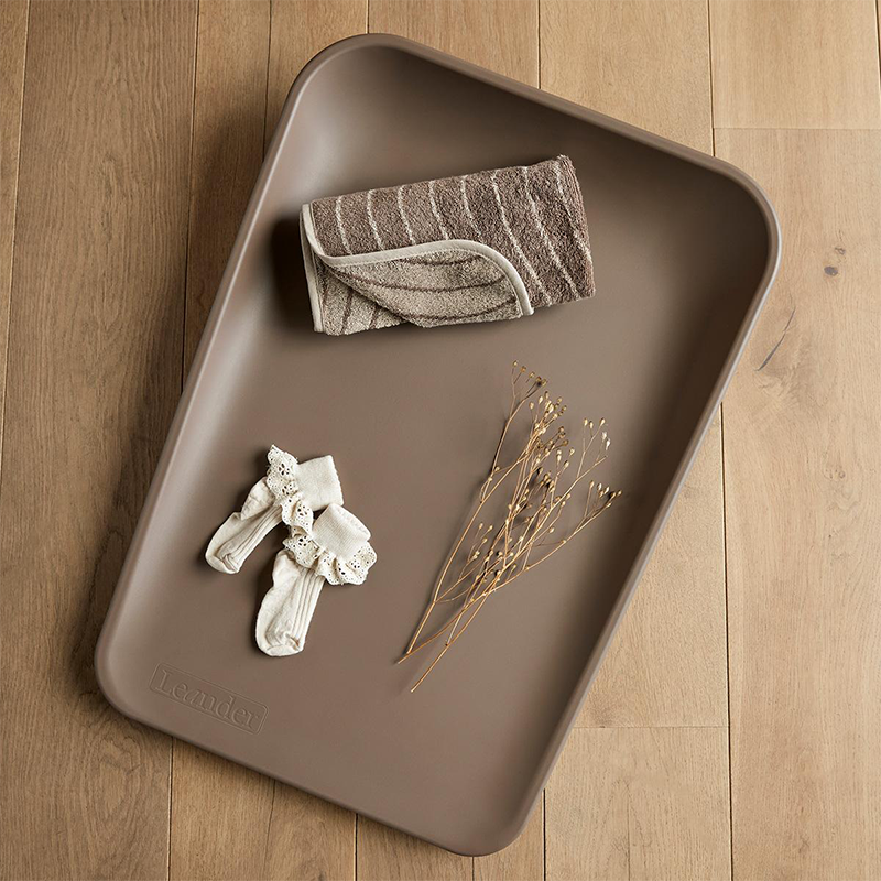 Leander Matty Topper Organic Cotton 'Woodland' for changing mat Mocca