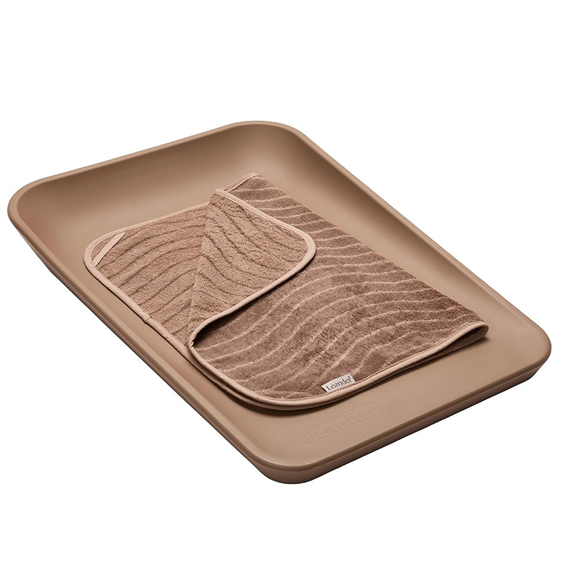 Leander  Matty Topper Bio-Baumwolle 'Woodland' für Wickelkissen Clay