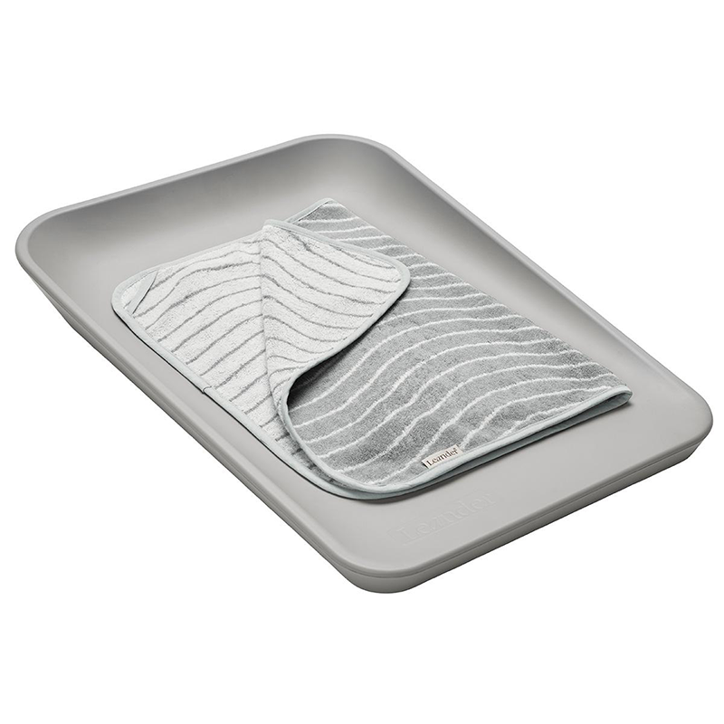 Leander  Matty Topper Bio-Baumwolle 'Woodland' für Wickelkissen  Cool Grey