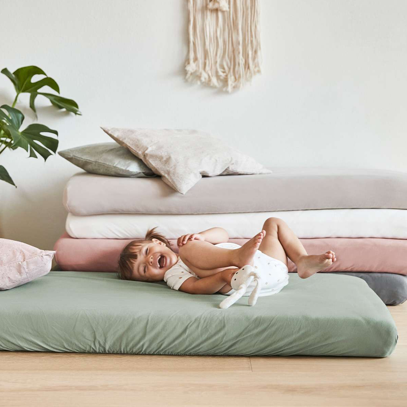 Leander  Fixleintuch Bio-Baumwolle 2er-Pack Juniorbett 60 x 140 cm   Wood Rose