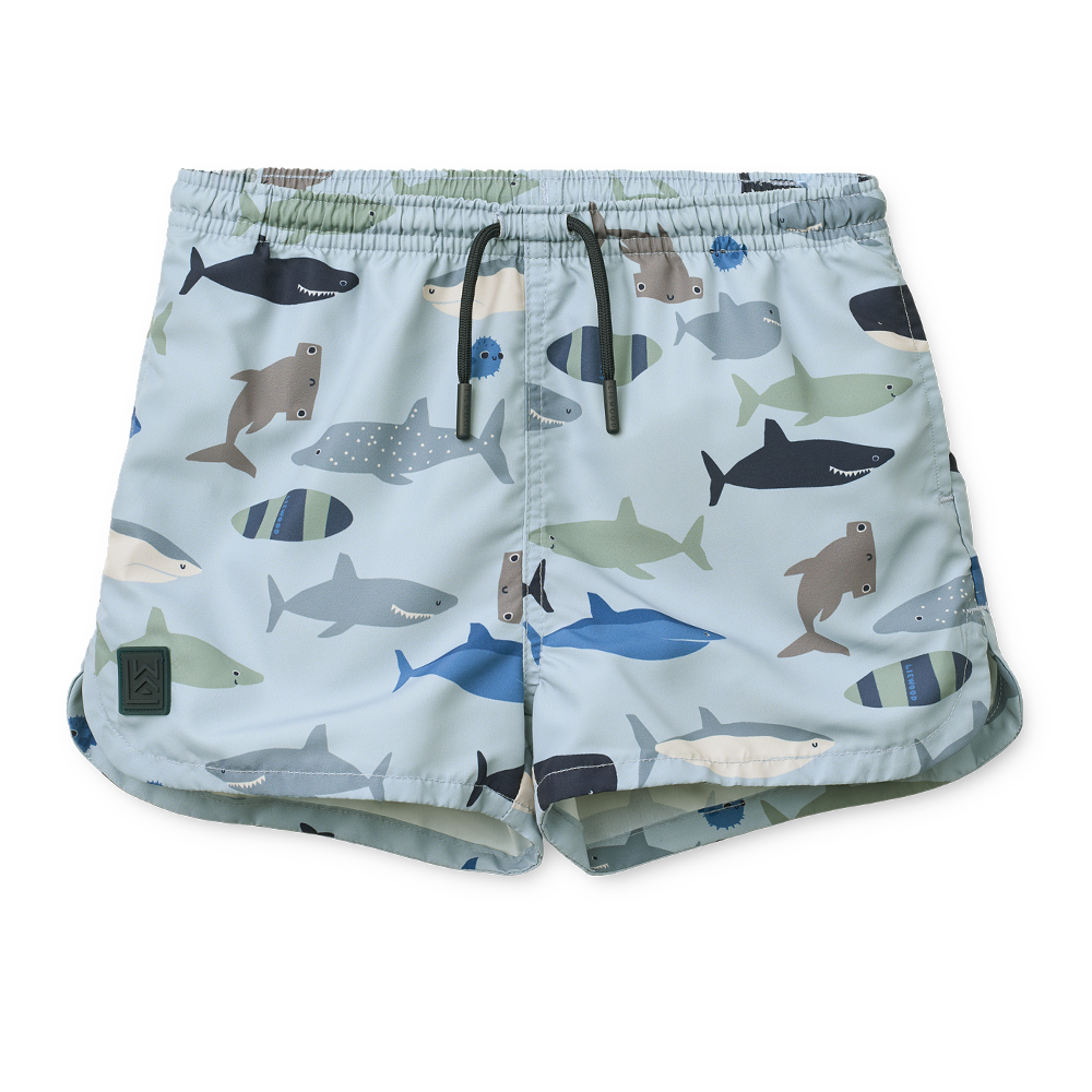 Liewood Short de bain anti-UV « Aiden » Shark/Dove Blue