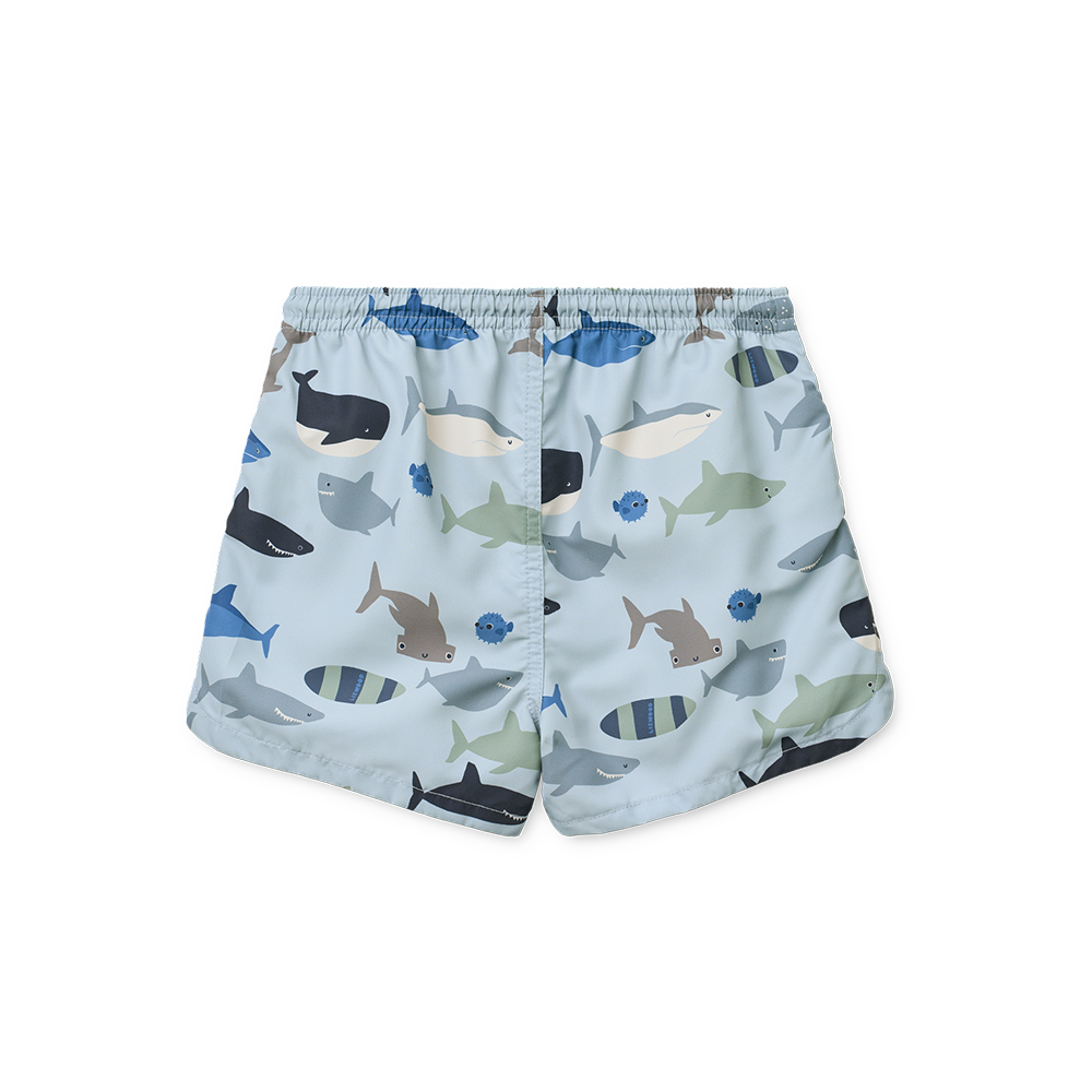 Liewood Short de bain anti-UV « Aiden » Shark/Dove Blue