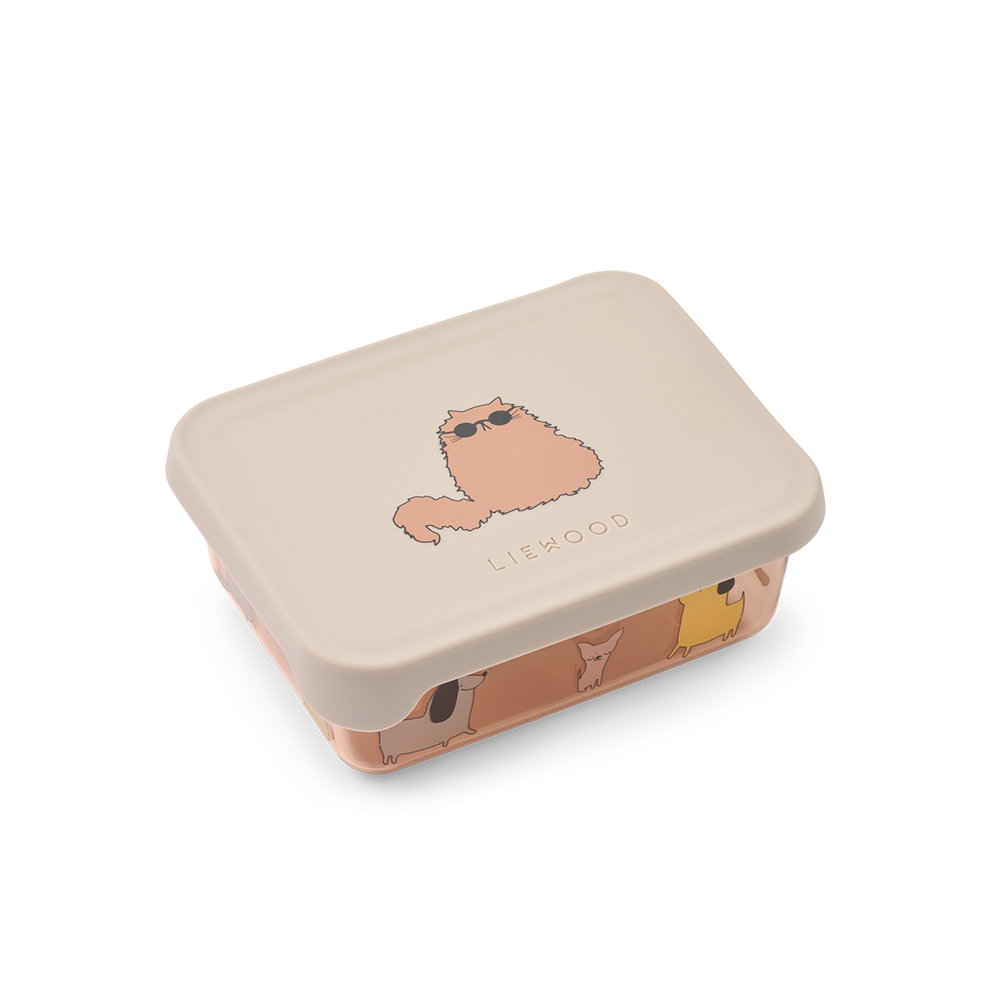 Liewood  Kinder Snackbox 'Ako' Cats and Dogs/Sandy