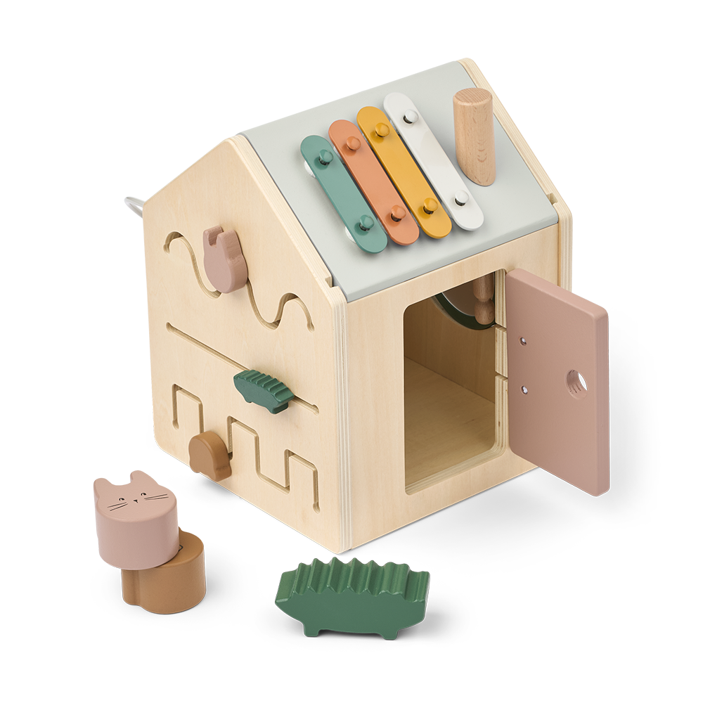 Liewood Aktivitätswürfel aus Holz  'Lucas' Tuscany Rose Multi Mix
