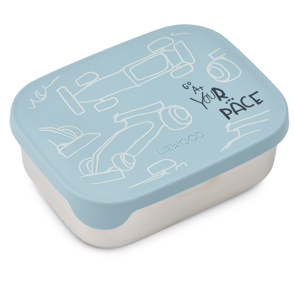 Liewood  Kinder Lunchbox 'Arthur' Race Cars/Beach Blue