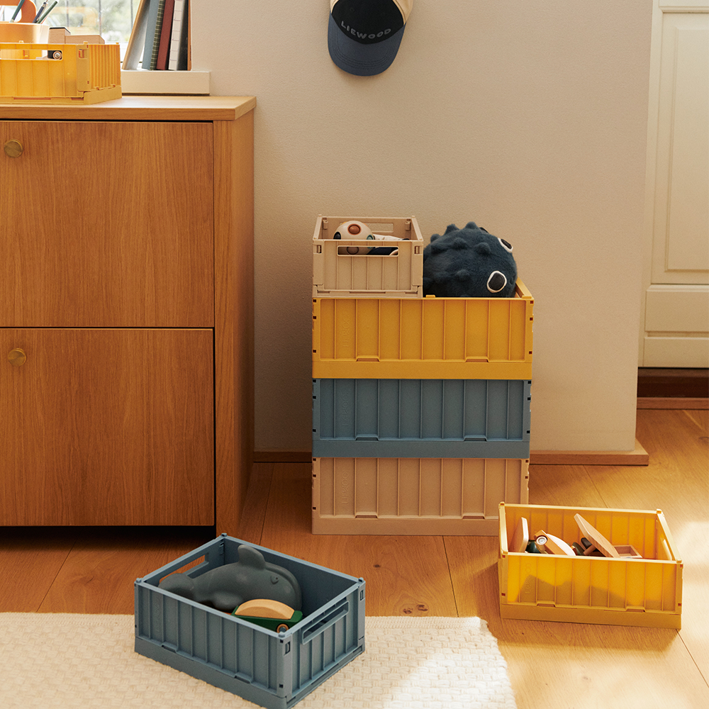 Liewood Lot de 2 paniers de rangement pliables S « Weston » Apple Blossom