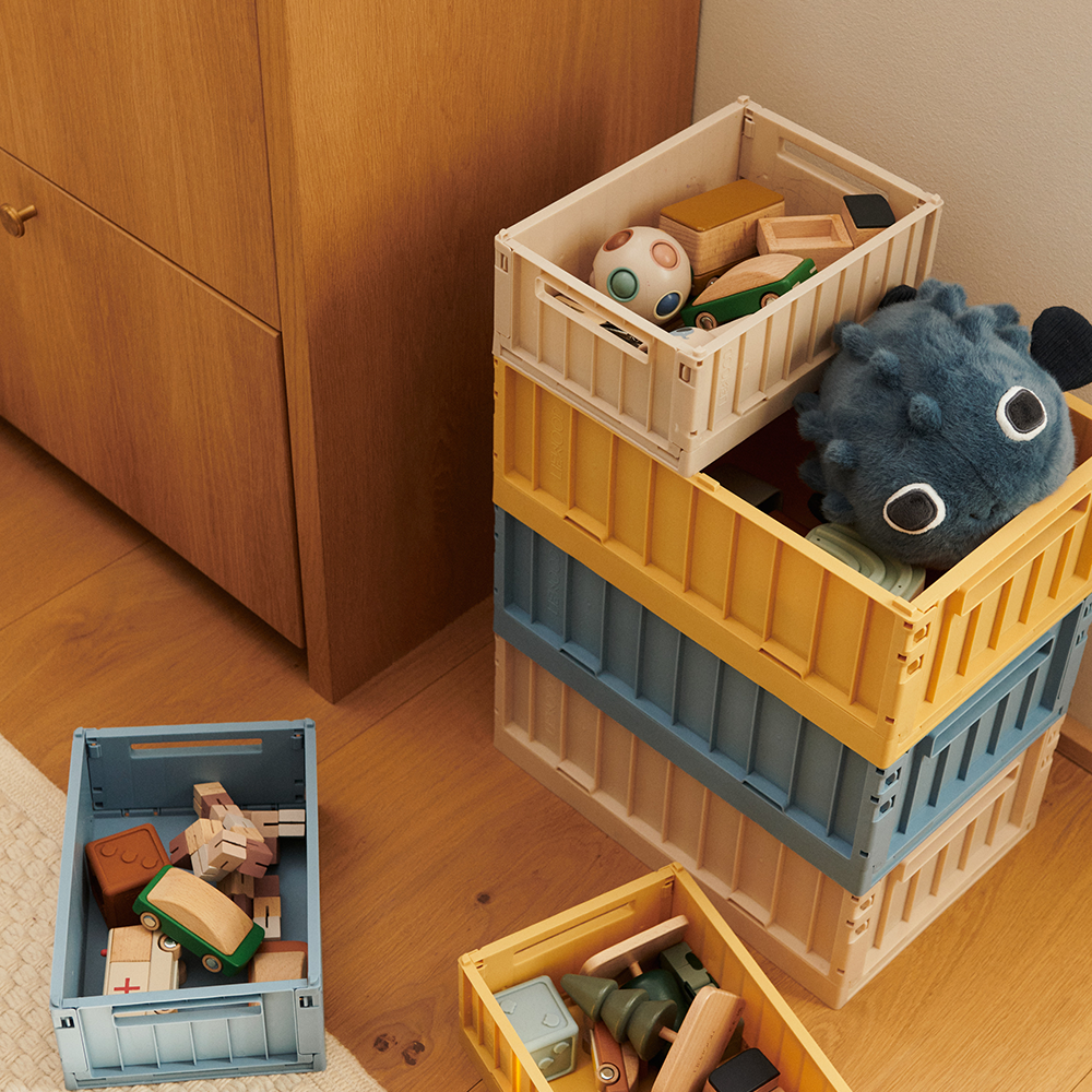 Liewood Lot de 2 paniers de rangement pliables S « Weston » Apple Blossom