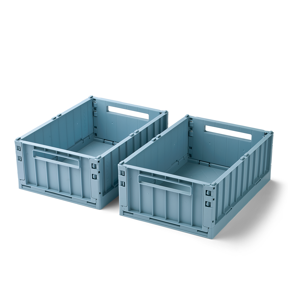 Liewood  faltbare Aufbewahrungskiste M 2er Set 'Weston' Beach Blue