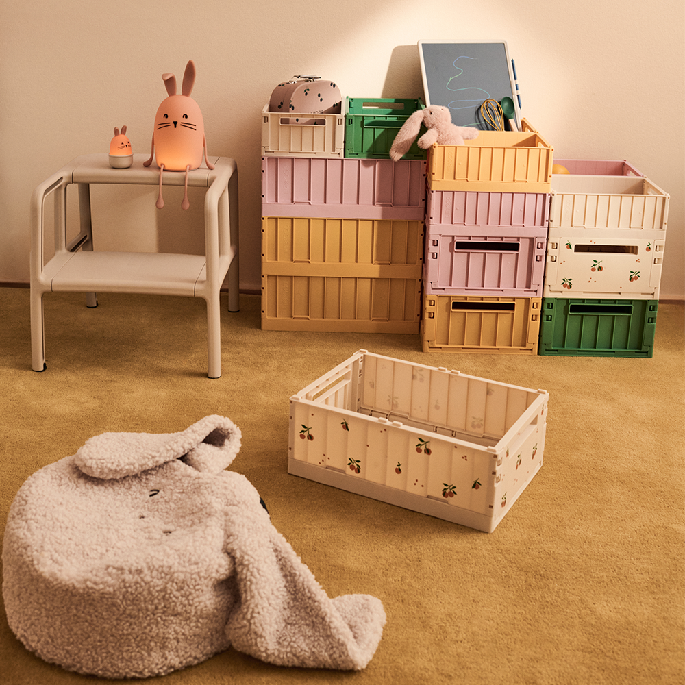 Liewood  faltbare Aufbewahrungskiste M 2er Set 'Weston' Peach/Sea Shell