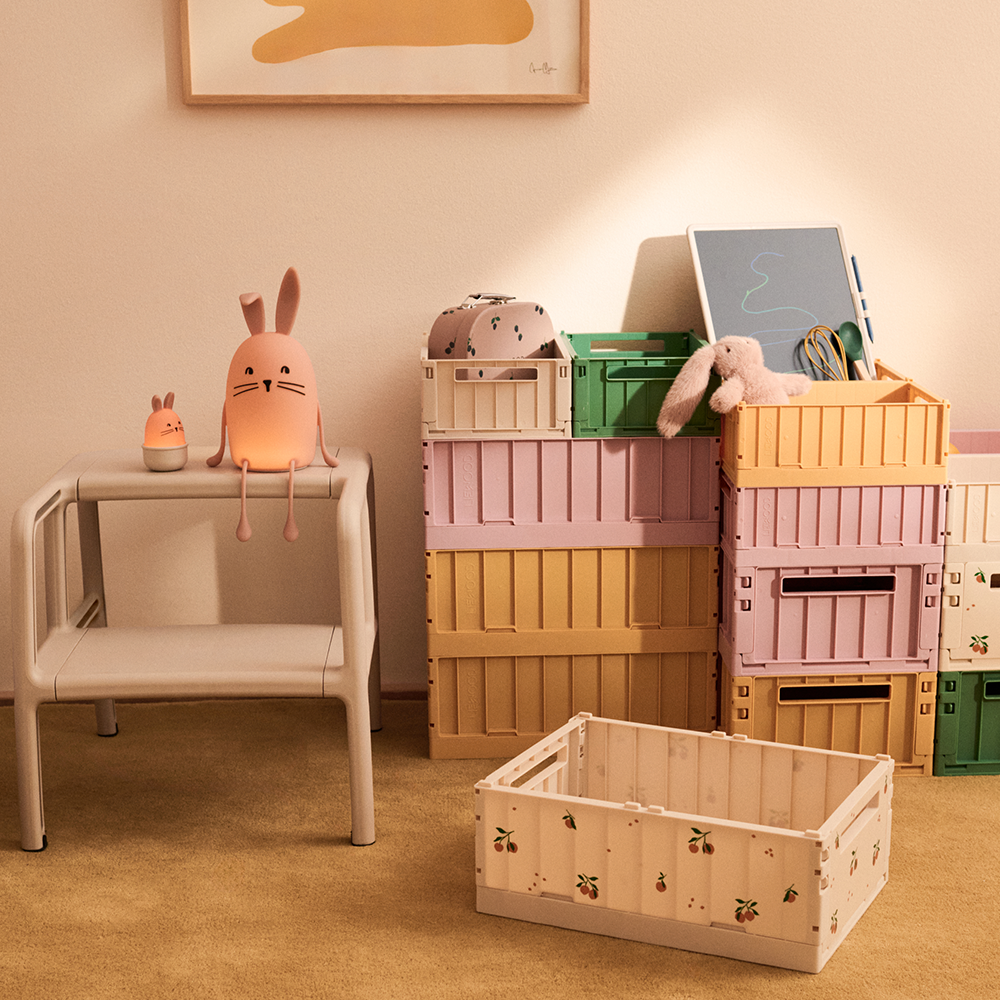 Liewood  faltbare Aufbewahrungskiste M 2er Set 'Weston' Peach/Sea Shell