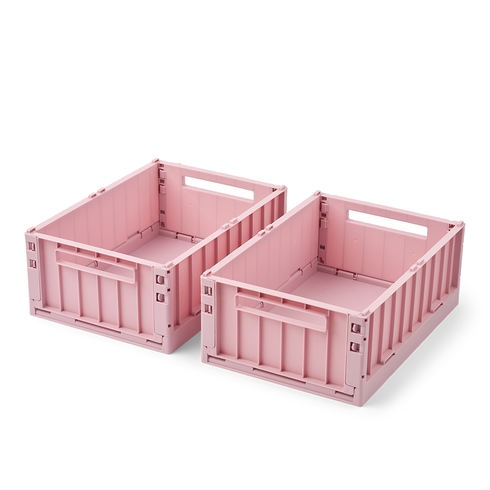 Liewood  faltbare Aufbewahrungskiste M 2er Set 'Weston' Rose Blush