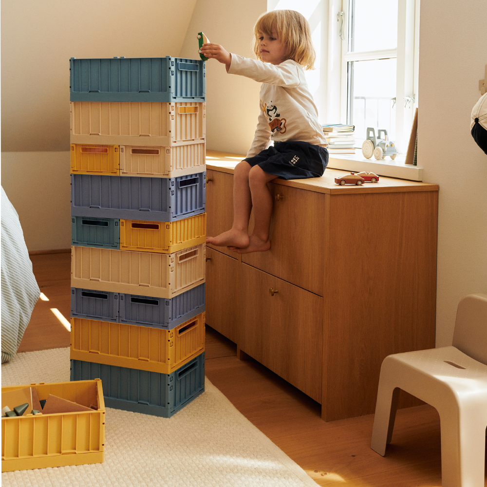 Liewood Foldable Storage Crate M 2-Pack 'Weston' Apple Blossom