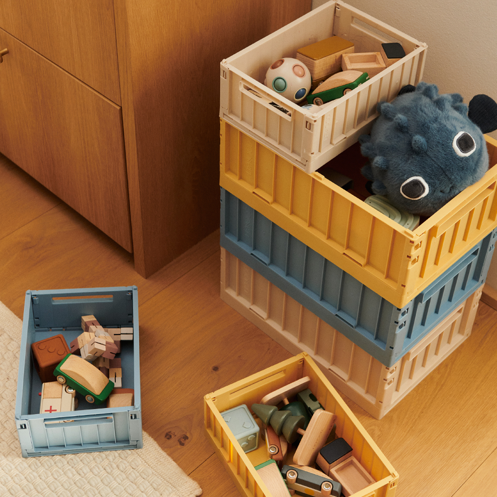Liewood Foldable Storage Crate M 2-Pack 'Weston' Apple Blossom