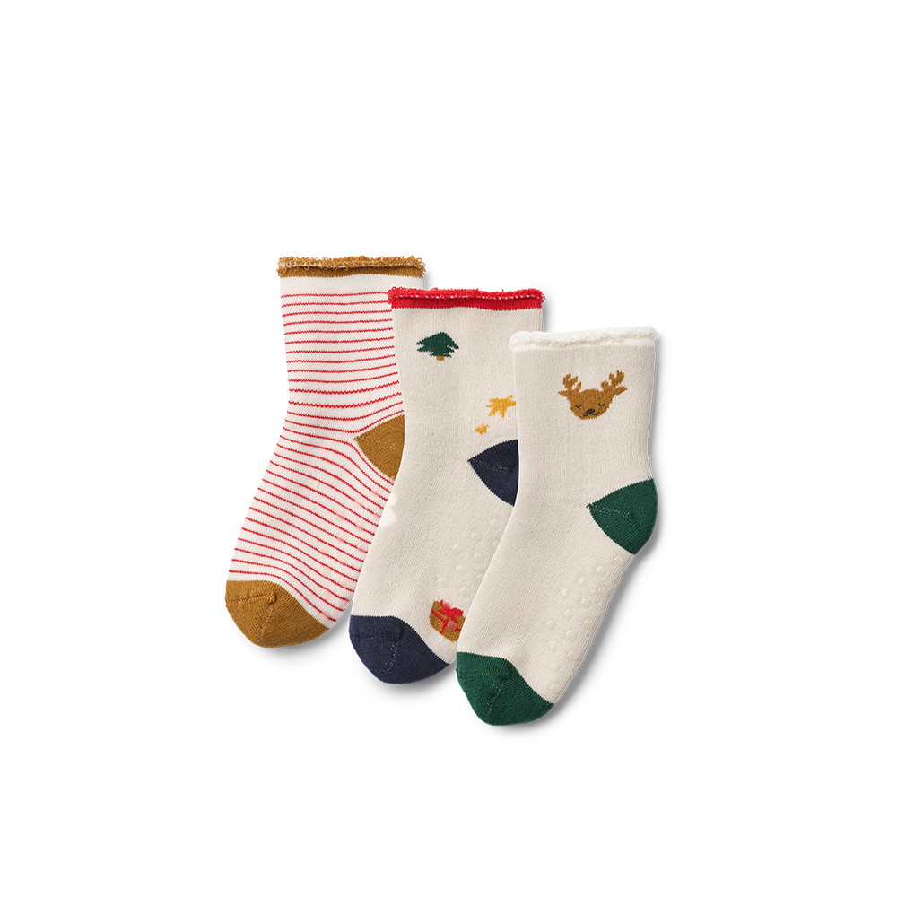 Liewood  Stoppersocken/Anti-Rutsch Socken 'Eloy' 3er Pack  Holiday/Sandy
