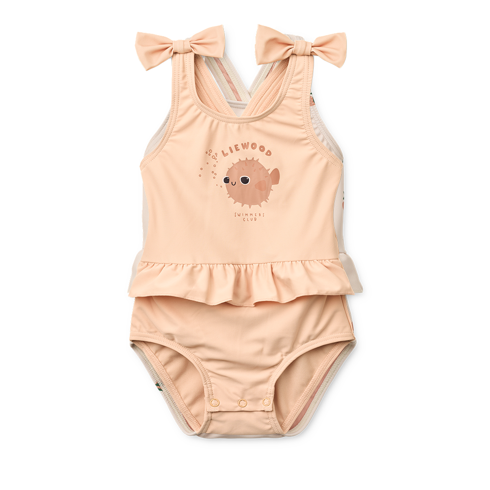 Maillot de bain bébé Liewood avec nœuds « Amara » Apple Blossom