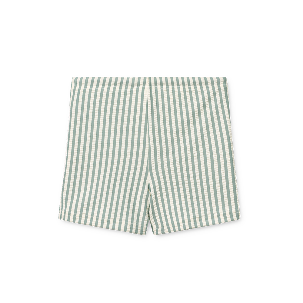Liewood Seersucker Swim Shorts 'Otto' Peppermint/Creme de la Creme