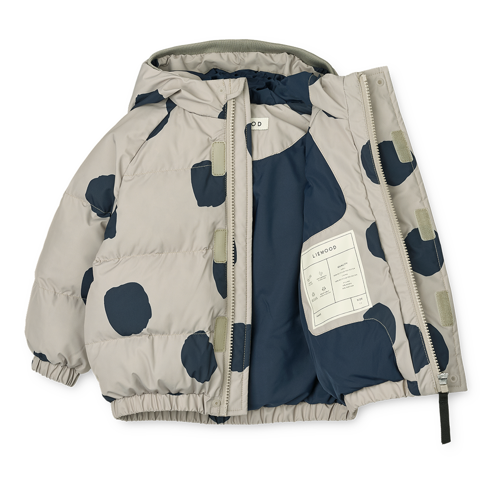 Liewood  Daunenjacke mit Öhrchen 'Adelina' Spot Dots/Mist - Online MY SNOWFLAKE